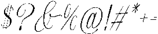 Melorine Slanted otf (400) Font OTHER CHARS