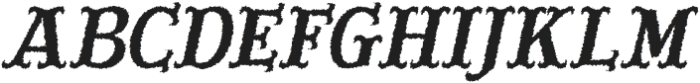 Melrin Rough Italic otf (400) Font UPPERCASE