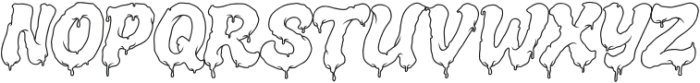 Melted Brain Outline otf (400) Font UPPERCASE