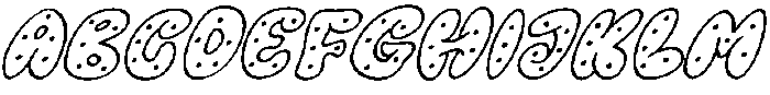 Melted Donuts Italic Italic otf (400) Font UPPERCASE
