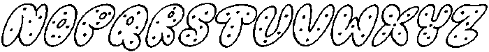 Melted Donuts Italic Italic otf (400) Font UPPERCASE