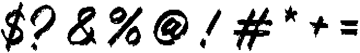 Melting Brushes otf (400) Font OTHER CHARS