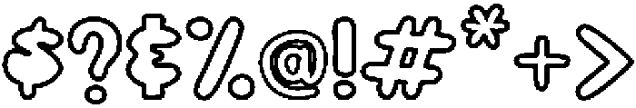Meltipop Outline otf (400) Font OTHER CHARS