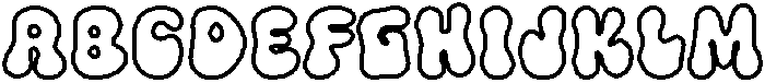 Meltipop Outline otf (400) Font UPPERCASE