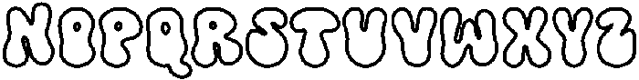 Meltipop Outline otf (400) Font UPPERCASE