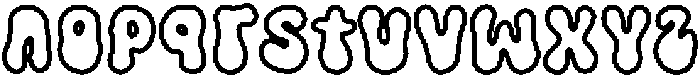 Meltipop Outline otf (400) Font LOWERCASE