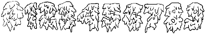 Meltmode Outline otf (400) Font OTHER CHARS
