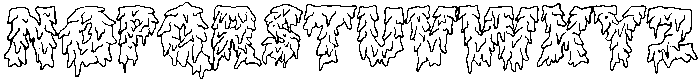 Meltmode Outline otf (400) Font UPPERCASE