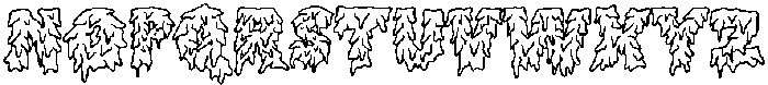 Meltmode Outline otf (400) Font LOWERCASE