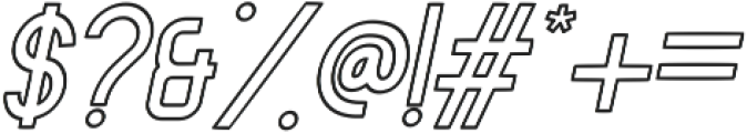 Melvick Outline Bold Italic otf (700) Font OTHER CHARS