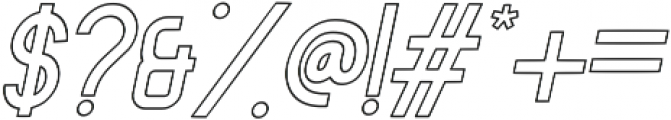 Melvick Outline Italic otf (400) Font OTHER CHARS