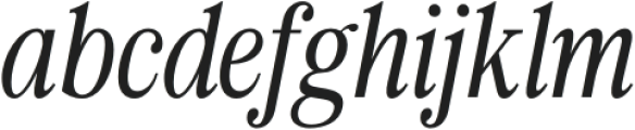 Menara Condensed Italic otf (400) Font LOWERCASE