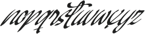 Mendyora Italic Italic otf (400) Font LOWERCASE