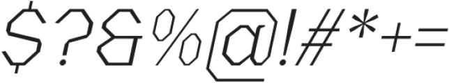 Menenga Extra Light Italic otf (200) Font OTHER CHARS