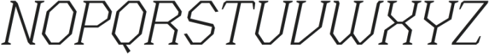Menenga Extra Light Italic otf (200) Font UPPERCASE
