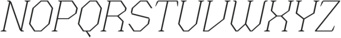 Menenga Thin Italic otf (100) Font UPPERCASE