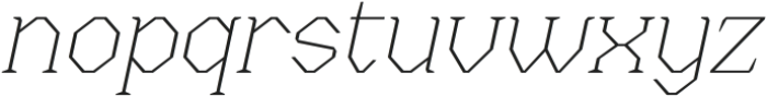 Menenga Thin Italic otf (100) Font LOWERCASE