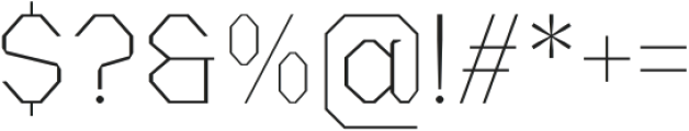 Menenga Thin otf (100) Font OTHER CHARS