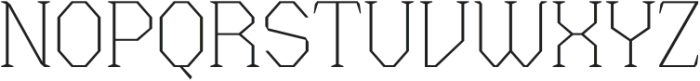 Menenga Thin otf (100) Font UPPERCASE
