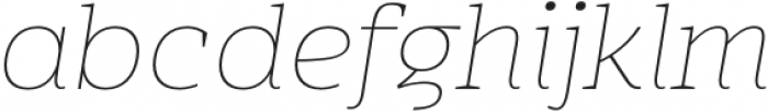 Mensch Serif Thin Italic otf (100) Font LOWERCASE