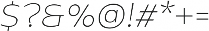 Mensch Thin Italic otf (100) Font OTHER CHARS