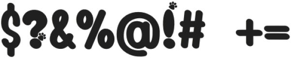 Meow Paw Regular otf (400) Font OTHER CHARS