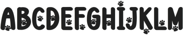 Meow Paw Regular otf (400) Font UPPERCASE