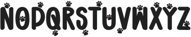 Meow Paw Regular otf (400) Font UPPERCASE