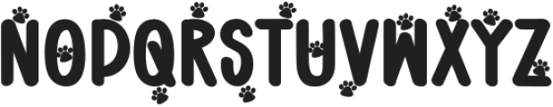 Meow Paw Regular ttf (400) Font UPPERCASE