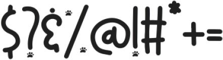 Meow Paw otf (400) Font OTHER CHARS