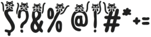 Meow Zilla Cat 5 otf (400) Font OTHER CHARS