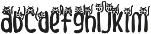 Meow Zilla Cat 5 otf (400) Font LOWERCASE