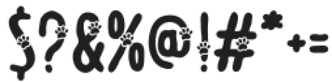 Meow Zilla Paw otf (400) Font OTHER CHARS