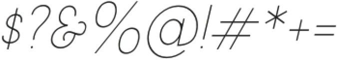 Mercusuar Thin Italic otf (100) Font OTHER CHARS