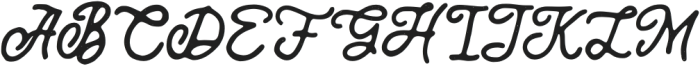 Meridian Regular otf (400) Font UPPERCASE