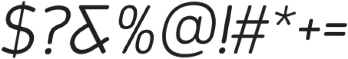 Meridiana Pro Thin Italic otf (100) Font OTHER CHARS