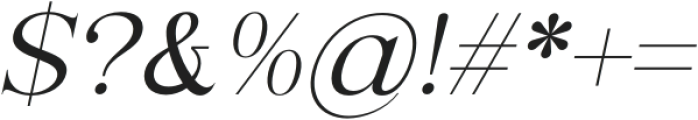 Merilia-Italic otf (400) Font OTHER CHARS