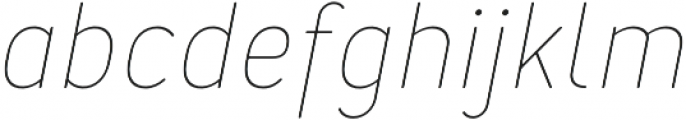 Merlo Round Thin Italic otf (100) Font LOWERCASE