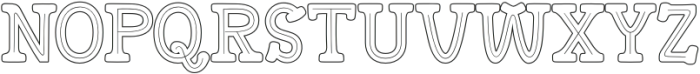 Merriland Outline - Bone otf (400) Font UPPERCASE