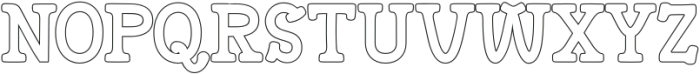 Merriland Outline otf (400) Font UPPERCASE
