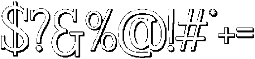 Merry Glow Shadow otf (400) Font OTHER CHARS