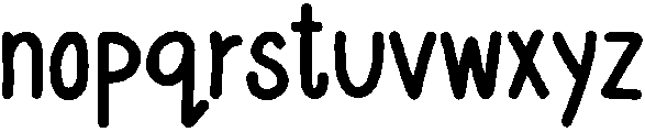 Merry and Bright Regular otf (400) Font LOWERCASE
