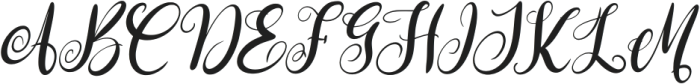 MerryScript-Italic otf (400) Font UPPERCASE