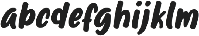 Merryah Italic otf (400) Font LOWERCASE