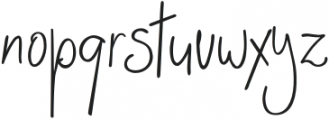 Messy Bun Handwriting Thin otf (100) Font LOWERCASE