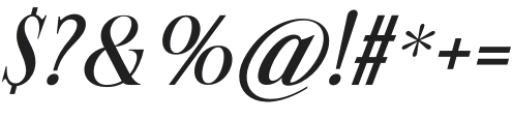 Mesuho Italic otf (400) Font OTHER CHARS