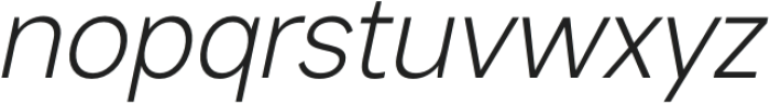 Mesveda-Italic otf (400) Font LOWERCASE