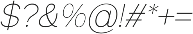 Mesveda Light Italic otf (300) Font OTHER CHARS