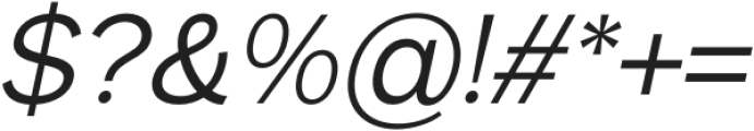 Mesveda Medium Italic otf (500) Font OTHER CHARS