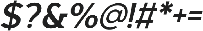 Meta Link SemiBold Italic otf (600) Font OTHER CHARS